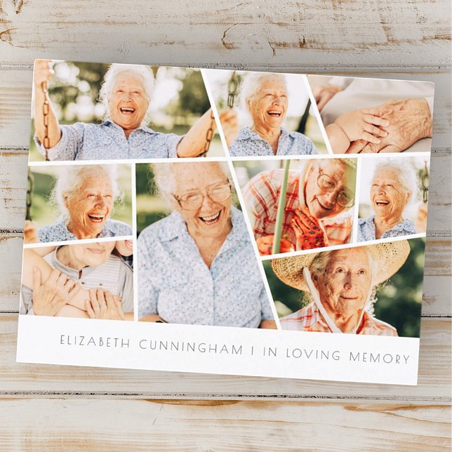 Postal Memorial Moda simple moderna 9 Collage de fotos (Subido por el creador)