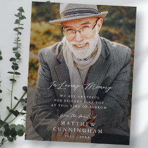 Postal Memorial Moderno Simple En Memoria Foto