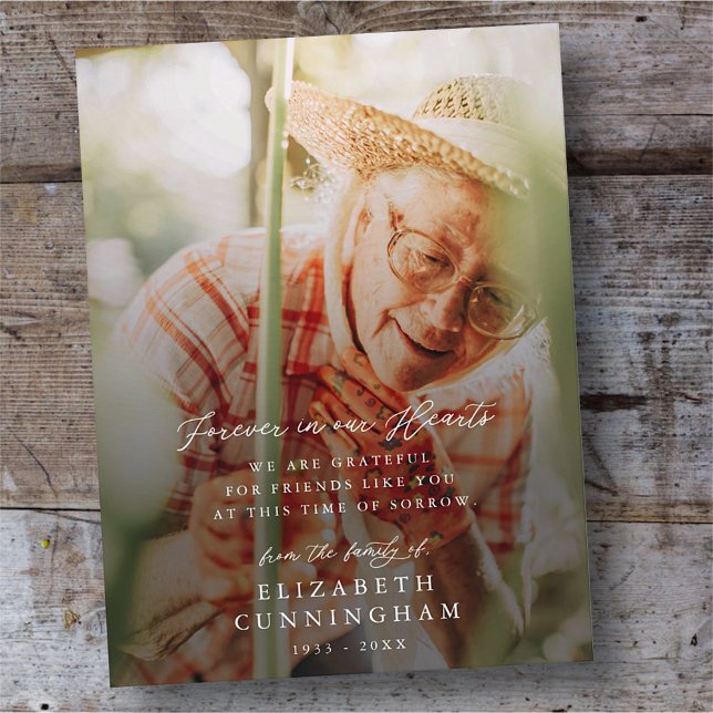 Postal Memorial Moderno Simple Para Siempre en nuestros C (Subido por el creador)