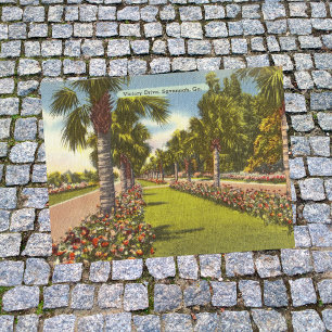 Postal Memorial Victory Drive Palmas Savannah GA retro