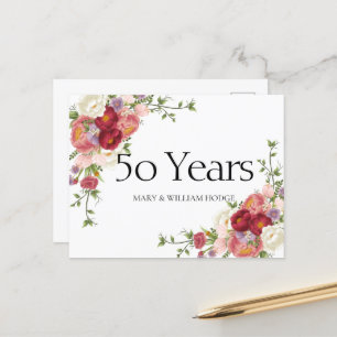 Postal "Memorias Doradas: Celebrando 50 Años de Amor"