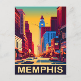 Postal Memphis, calles de la ciudad, viajes