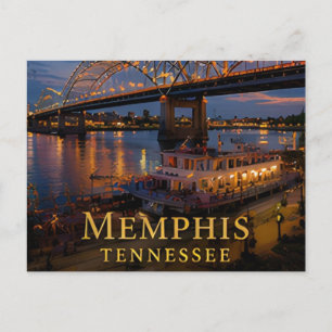 Postal Memphis Tennessee Blues y Río Mississippi