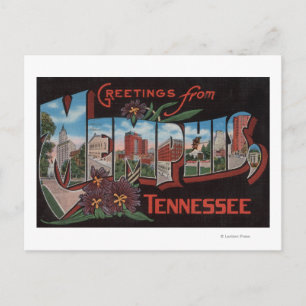 Postal Memphis, Tennessee - Escenas de letras grandes