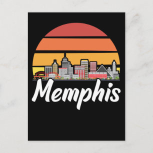 Postal Memphis Tennessee Retro City Skyline