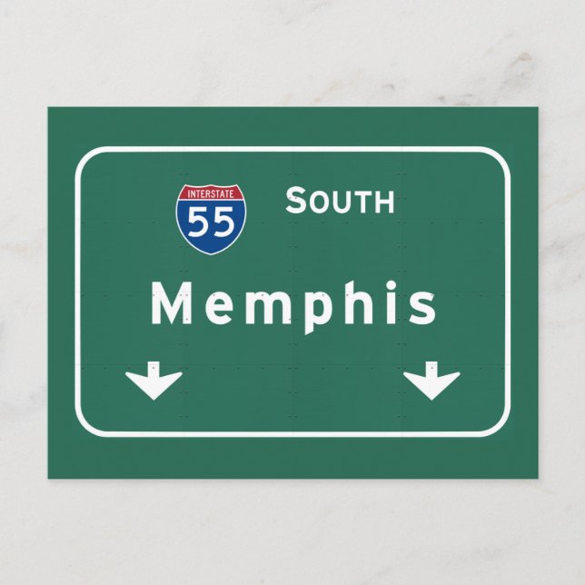 Postal Memphis Tennessee tn Interstate Highway Freeway : (Anverso)