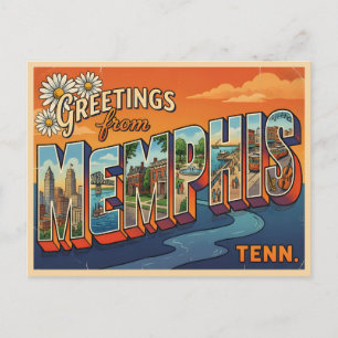 Postal Memphis Tennessee Viajes Antiguos
