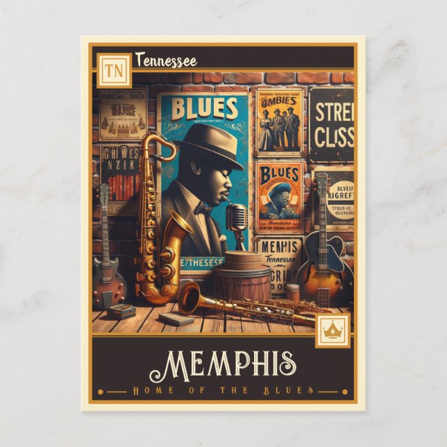 Postal Memphis, Tennessee | Vintage (Anverso)
