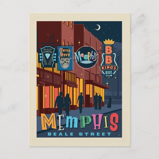 Postal Memphis, TN | Beale Street Neon (Anverso)
