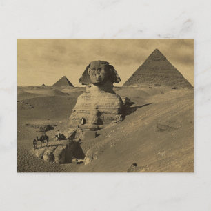 Postal Men and Camels on the Paw of the Sphinx, Pyramids