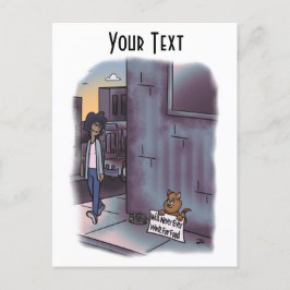 Postal Mendigando gato