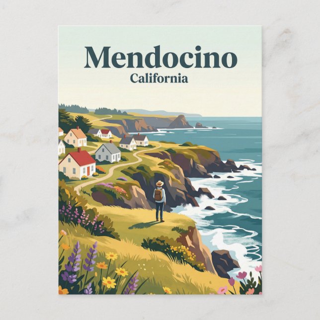 Postal Mendocino California (Anverso)