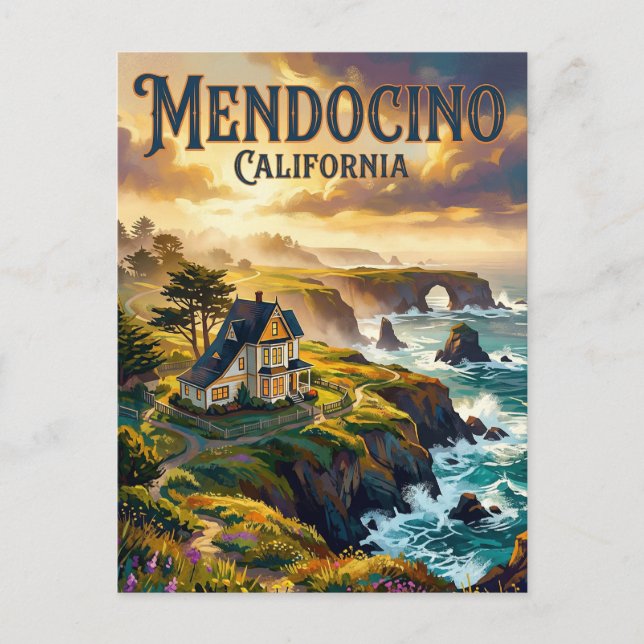 Postal Mendocino California (Anverso)