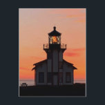 Postal MENDOCINO Faro Point Cabrillo Sunset<br><div class="desc">¡Hola! Espero que te guste esta foto que capturé. ¡No dudes en añadir tu propio texto! Revisa mi tienda por más.</div>