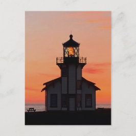 Postal MENDOCINO Faro Point Cabrillo Sunset