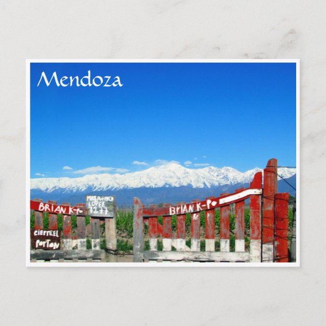 Postal mendoza andes gate (Anverso)