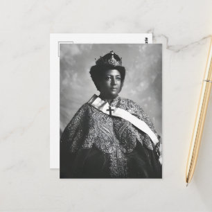 Postal Menen Asfaw Reina África Emperatriz Selassie I Raí