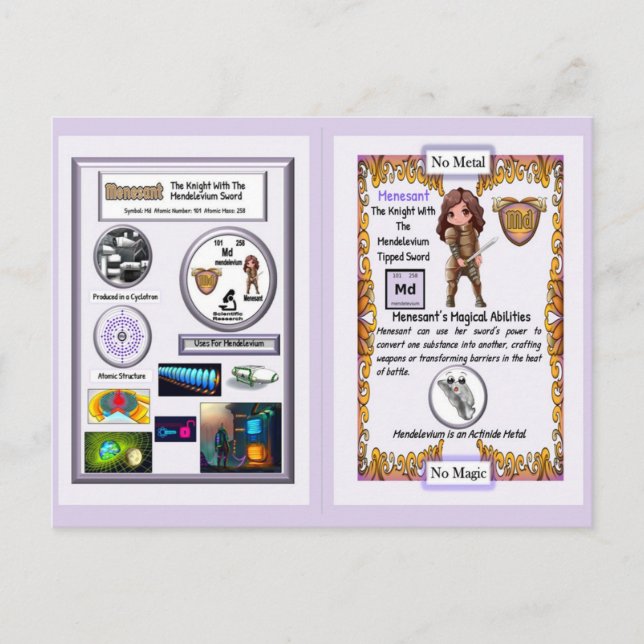 Postal Menesant - Espada Mendelevium Knight (Anverso)