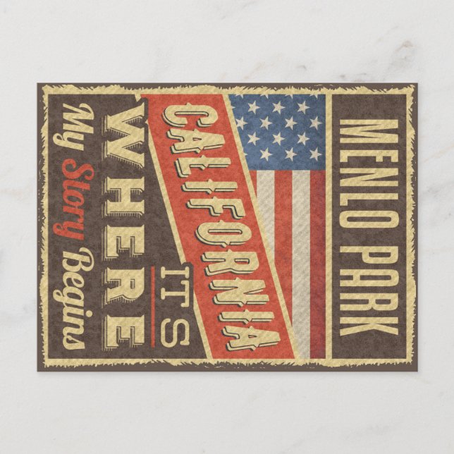 Postal Menlo Park California (Anverso)