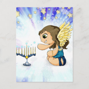 Postal Menorah Angel