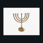 Postal menorah de oro<br><div class="desc">Menora,  channukah,  oro metálico,  hannukah,  hebreo,  festividades,  judía,  judía,  judaísmo,  menorah,  chanukah,  hannuka,  channuka,  christmukah,  christmukah,  rabino judío</div>