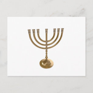 Postal menorah de oro