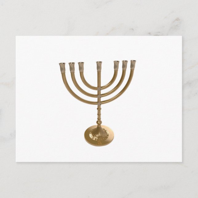 Postal menorah de oro (Anverso)