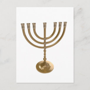Postal menorah de oro