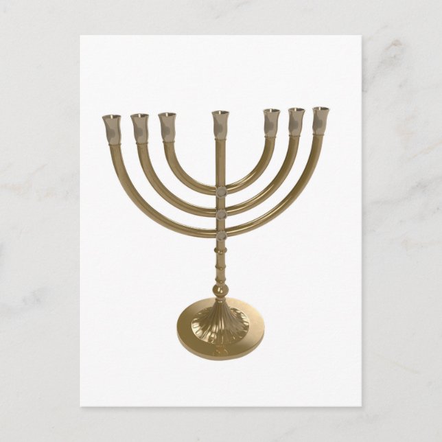 Postal menorah de oro (Anverso)