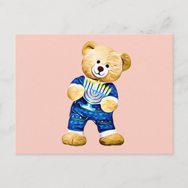 Postal Menorah Teddy Bear (Anverso)