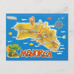 Postal Menorca Antigua España Ilustrada