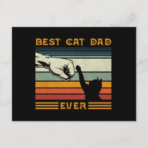 Postal Mens Vintage El Mejor Padre Gato Que Nunca Gane Ga