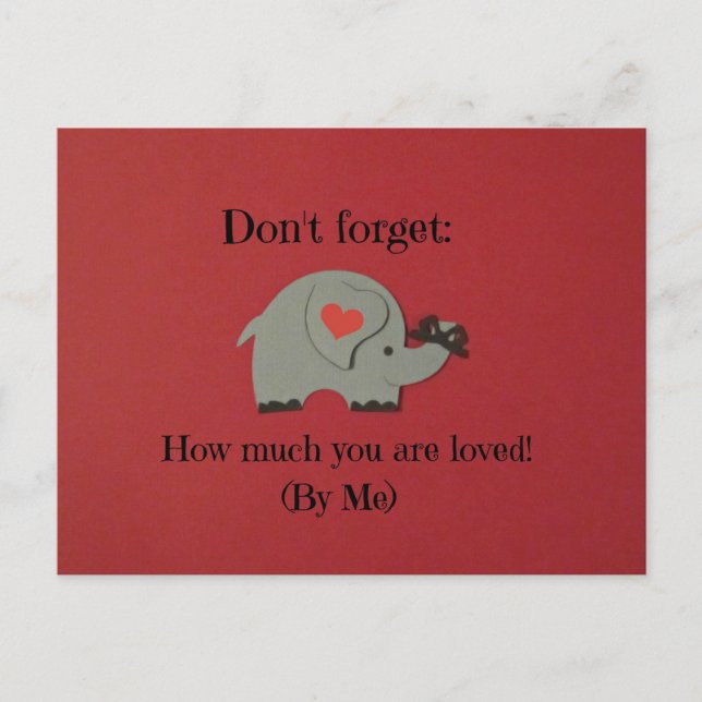 Postal Mensaje de amor para alguien especial. (Anverso)