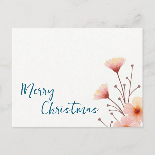 Postal Mensaje de Año Nuevo de Feliz Navidad (Anverso)