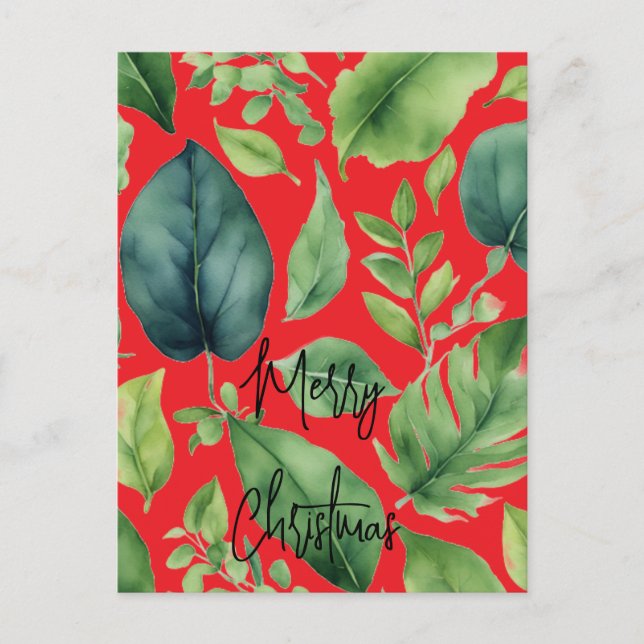 Postal Mensaje de Año Nuevo de Feliz Navidad (Anverso)