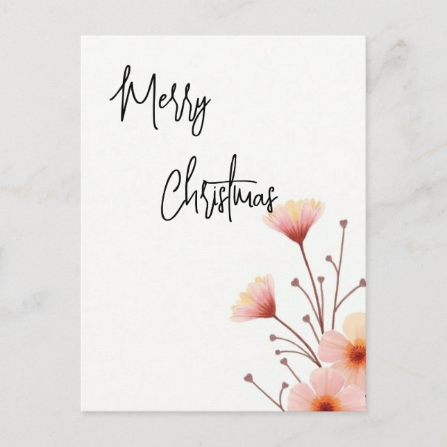 Postal Mensaje de Año Nuevo de Feliz Navidad (Anverso)