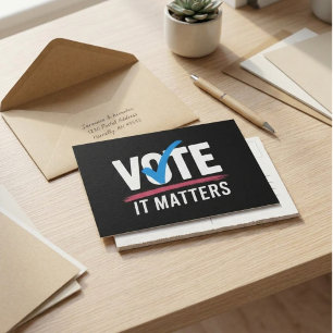 Postal Mensaje de Concientización sobre Votación Importa
