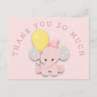 Mensaje de dirección de elefante rosa lindo Gracia