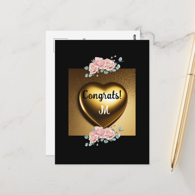 Postal mensaje de graduación dulce de felicitación (Anverso/Reverso In Situ)