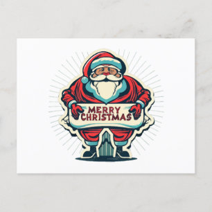Postal Mensaje de Papá Noel que difunde alegría a Navidad