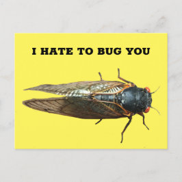 Postal Mensaje de Personalizado de fotos de insectos Cica