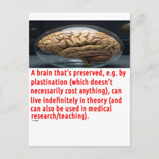 Postal Mensaje de preservación del cerebro (esferoide)