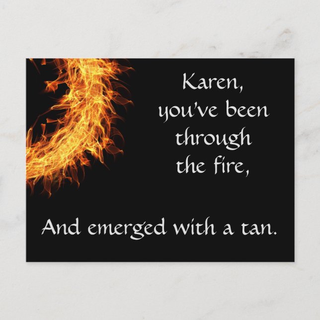 Postal Mensaje de superviviente inspirador (Anverso)