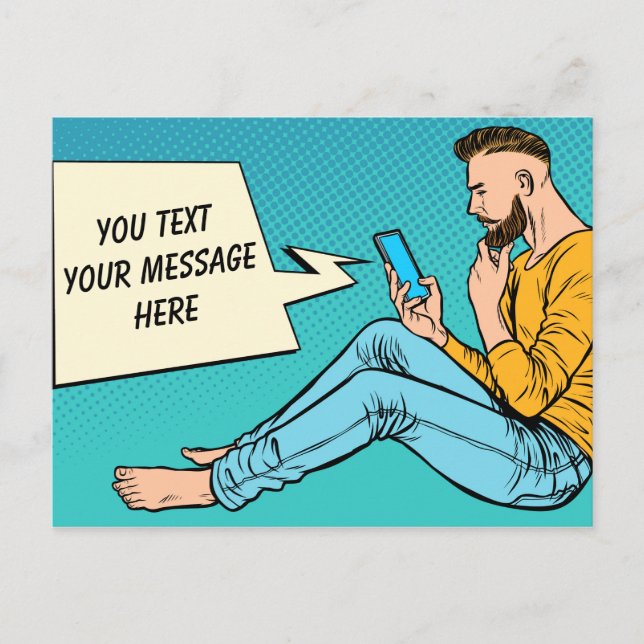 Postal Mensaje de texto personalizado (Anverso)