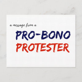 Postal Mensaje de un Favorable-Bono manifestante