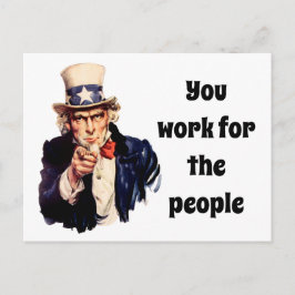 Postal Mensaje del Tío Sam a los funcionarios electos