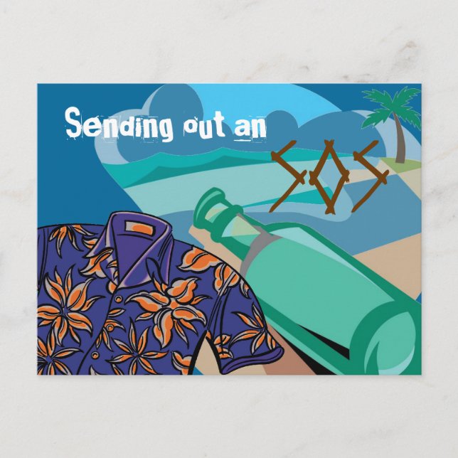 Postal Mensaje en una botella (Anverso)