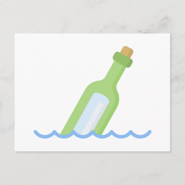 Postal Mensaje en una botella (Anverso)