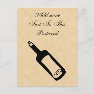Postal Mensaje en una botella.