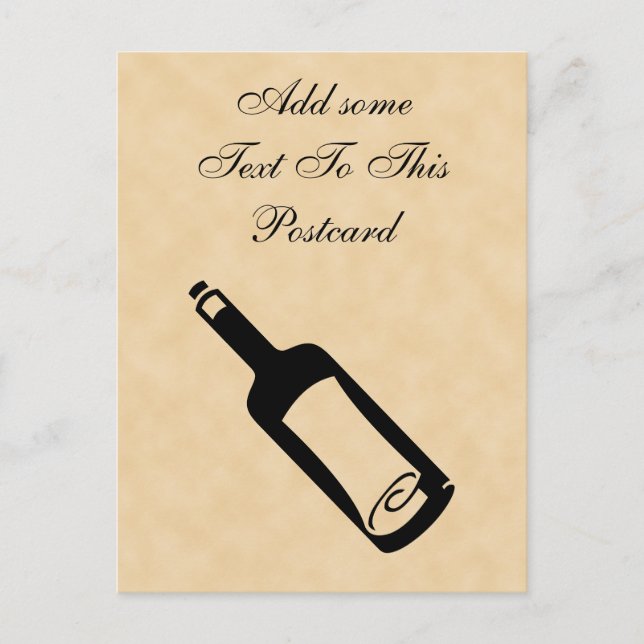 Postal Mensaje en una botella. (Anverso)